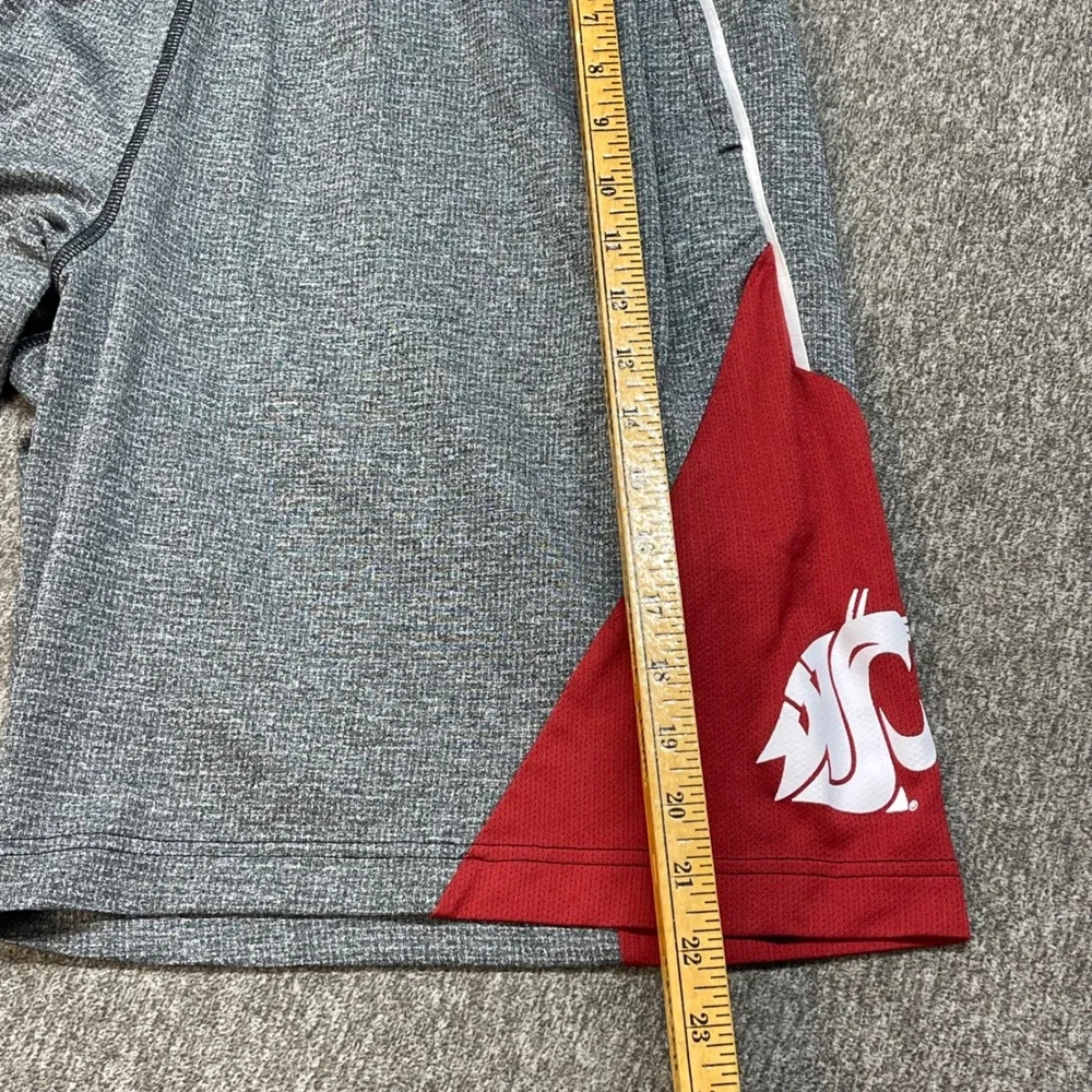 Nike Boys XL Washington State Cougars WSU Dri-FIT Shorts‎ Gray Red NCAA Athletic